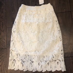 H&M white lace skirt nwt